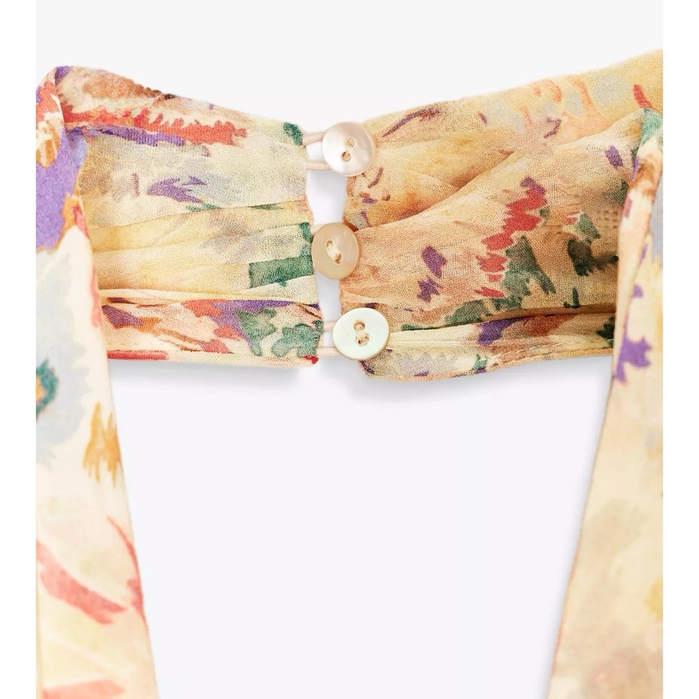 NWT ZARA ZW COLLECTION FLORAL PRINT DRESS - Picture 8 of 8